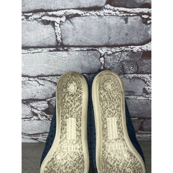 ARCHE Blue Suede Leather Perforated Ballet Flat Shoes France Women 37EU/6.5M US - Picture 7 of 16